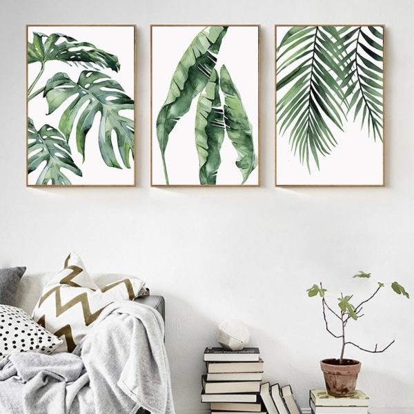 Watercolor Plant Green Leaves Canvas Painting Art Print Poster Picture Wall Modern Minimalist Bedroom Living Room 1 Watercolor Plant Green Leaves Canvas Painting Art Print Poster Picture Wall Modern Minimalist Bedroom Living Room Decoration