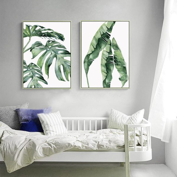 Watercolor Plant Green Leaves Canvas Painting Art Print Poster Picture Wall Modern Minimalist Bedroom Living Room 3 Watercolor Plant Green Leaves Canvas Painting Art Print Poster Picture Wall Modern Minimalist Bedroom Living Room Decoration