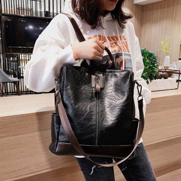 Fashion Women High Quality Leather Backpack Multifunction Leatherett Backpack For Female Big Bookbag Travel Bag Sac 3 Fashion Women High Quality Leather Backpack Multifunction Leatherett Backpack For Female Big Bookbag Travel Bag Sac A Dos XA279H