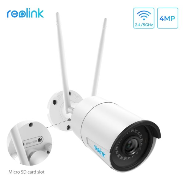 Reolink 4MP wifi camera outdoor 2 4G 5G HD IP Cam Wireless Weatherproof Security Night Vision Reolink 4MP wifi camera outdoor 2.4G/5G HD IP Cam Wireless Weatherproof Security Night Vision Camera RLC-410W