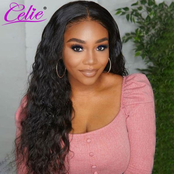 Celie Hair 6X6 Lace Closure Wig Brazilian Water Wave Lace Wig Human Hair Wigs Pre Plucked Celie Hair 6X6 Lace Closure Wig Brazilian Water Wave Lace Wig Human Hair Wigs Pre Plucked Glueless Lace Wig Curly Human Hair Wig