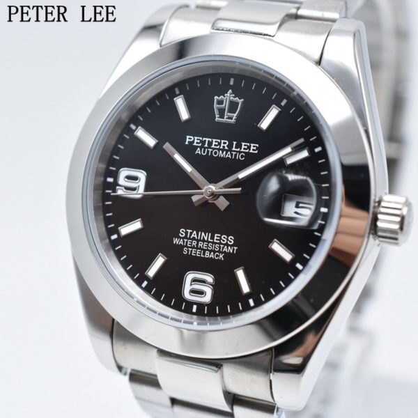 Fashion PETER LEE Brand Luxury Full Steel Bracelet Waterproof Automatic Mechanical Business Clocks Classic Dial 38mm Silver Watch | Fashion PETER LEE Nautilus | Brand Luxury Full Steel Bracelet Waterproof Automatic Mechanical Business Clocks Classic Dial 38mm Mens Watch