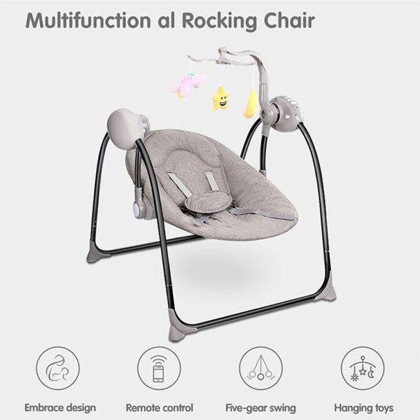 IMBABY Baby Rocking Chair Baby Swing Electric Baby Cradle With Remote Control Cradle Rocking Chair For 4 IMBABY Baby Rocking Chair Baby Swing Electric Baby Cradle With Remote Control Cradle Rocking Chair For Newborns Swing Chair