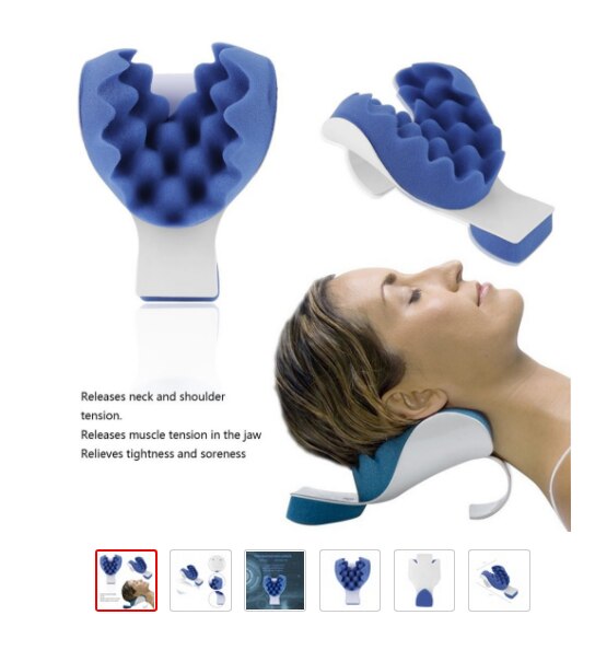 Neck Support Tension Reliever Neck Shoulder Relaxer Blue Sponge Releases Muscle Tension Relieves Tightness Soreness Theraputic Neck Support Tension Reliever Neck Shoulder Relaxer Blue Sponge Releases Muscle Tension Relieves Tightness Soreness Theraputic