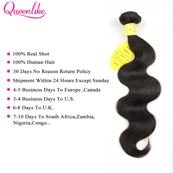 QueenLike Hair Products Brazilian Body Wave With Closure Non Remy Hair Weft Weaving 3 4 Bundles 1 QueenLike Hair Products Brazilian Body Wave With Closure Non Remy Hair Weft Weaving 3 4 Bundles Human Hair Bundles With Closure