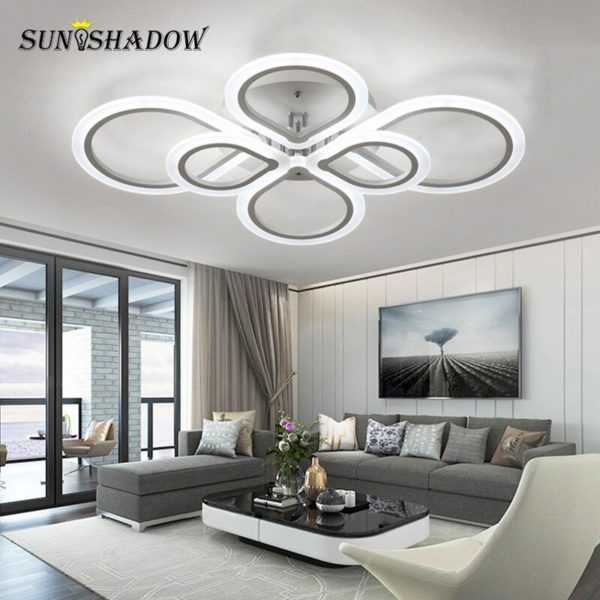 Rings Modern Led Ceiling Light For Living room Bedroom Luminaires Black White Acrylic Surface Mounted Chandelier 2 Lamps Plus Chandeliers | Crystal Ceiling Lights | Rings Modern Led Ceiling Light For Living room Bedroom Luminaires Black White Acrylic Surface Mounted Chandelier Ceiling Lamps 001