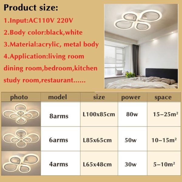 Rings Modern Led Ceiling Light For Living room Bedroom Luminaires Black White Acrylic Surface Mounted Chandelier 5 Lamps Plus Chandeliers | Crystal Ceiling Lights | Rings Modern Led Ceiling Light For Living room Bedroom Luminaires Black White Acrylic Surface Mounted Chandelier Ceiling Lamps 001