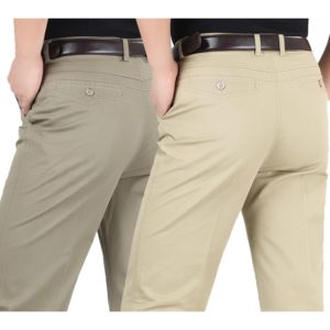 Summer style thin men s casual pants high waist cotton men loose straight long suits pants Innrech Market.com