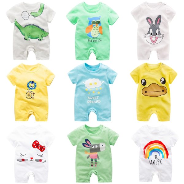 baby clothing 100 cotton unisex rompers baby boy girls short sleeve summer cartoon toddler cute Clothes baby clothing 100% cotton unisex rompers baby boy girls short sleeve summer cartoon toddler cute Clothes