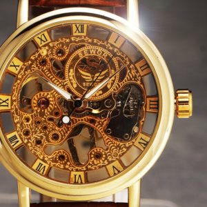 Casual New Fashion SEWOR Brand Skeleton Men Male Military Army Clock Classic Luxury Gold Mechanical Hand Innrech Market.com