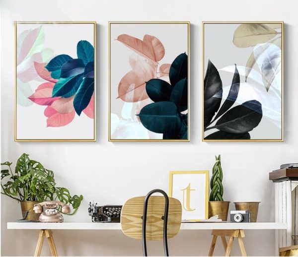 Colorful Leaves Wall Pictures for Living Room Home Decoration Nordic Plants Poster Wall Art Canvas Painting Colorful Leaves Wall Pictures for Living Room Home Decoration Nordic Plants Poster Wall Art Canvas Painting Posters and Prints