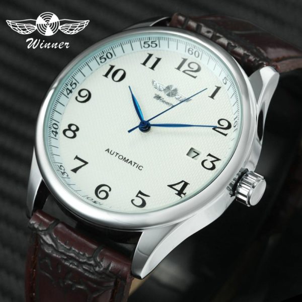 Fashion Business Men Automatic Wrist Watches Leather Strap Male Mechanical Watches Calendar Date Clock montre homme Fashion Business Men Automatic Wrist Watches Leather Strap Male Mechanical Watches Calendar Date Clock montre homme +GIFT BOX
