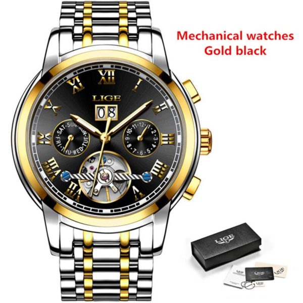 Mens Watches Top Brand LIGE Fashion Luxury Business Automatic Mechanical Men Military Steel Waterproof Clock Relogio 4 Mens Watches Top Brand LIGE Fashion Luxury Business Automatic Mechanical Men Military Steel Waterproof Clock Relogio Masculino