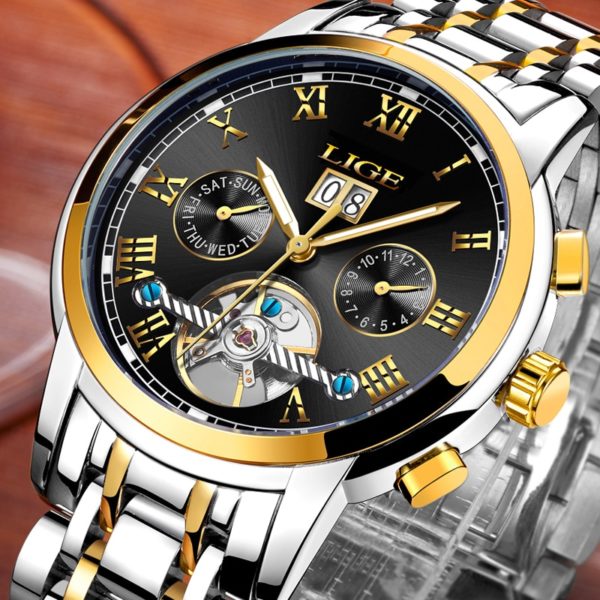 Mens Watches Top Brand LIGE Fashion Luxury Business Automatic Mechanical Men Military Steel Waterproof Clock Relogio Mens Watches Top Brand LIGE Fashion Luxury Business Automatic Mechanical Men Military Steel Waterproof Clock Relogio Masculino