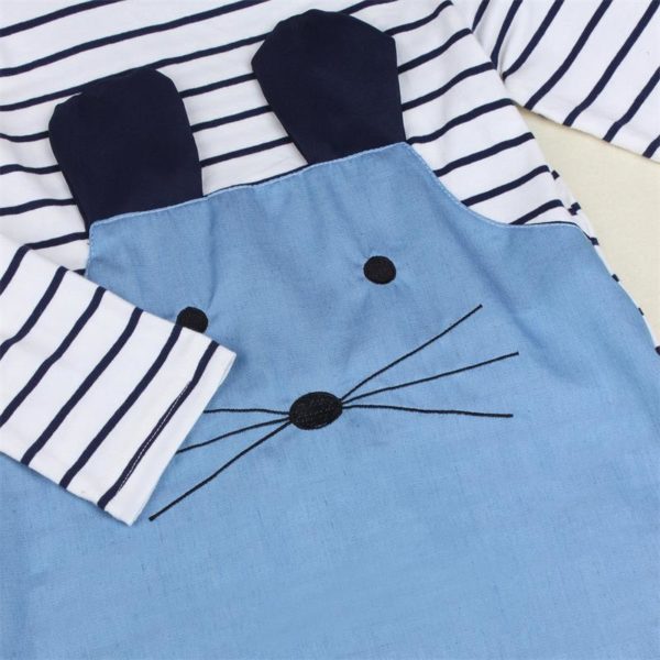TANGUOANT Striped Patchwork Character Girl Dresses Long Sleeve Cute Mouse Children Clothing Kids Girls Dress Denim 1 TANGUOANT Striped Patchwork Character Girl Dresses Long Sleeve Cute Mouse Children Clothing Kids Girls Dress Denim Kids Clothes