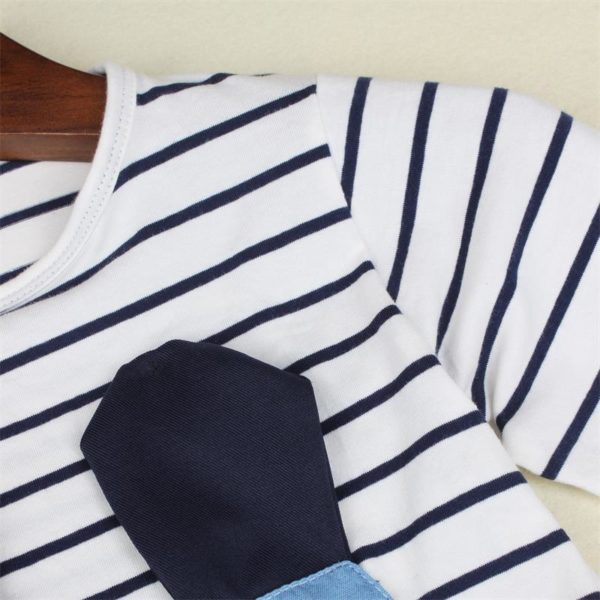 TANGUOANT Striped Patchwork Character Girl Dresses Long Sleeve Cute Mouse Children Clothing Kids Girls Dress Denim 2 TANGUOANT Striped Patchwork Character Girl Dresses Long Sleeve Cute Mouse Children Clothing Kids Girls Dress Denim Kids Clothes