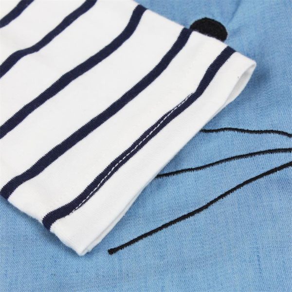 TANGUOANT Striped Patchwork Character Girl Dresses Long Sleeve Cute Mouse Children Clothing Kids Girls Dress Denim 3 TANGUOANT Striped Patchwork Character Girl Dresses Long Sleeve Cute Mouse Children Clothing Kids Girls Dress Denim Kids Clothes