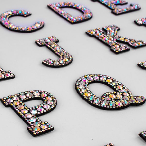 A Z 1pcs Rhinestone English Alphabet Letter Applique 3D Iron On letters Patch For Clothing Badge 3 A-Z 1pcs Rhinestone English Alphabet Letter Applique 3D Iron On letters Patch For Clothing Badge Paste For Clothes Bag Shoes