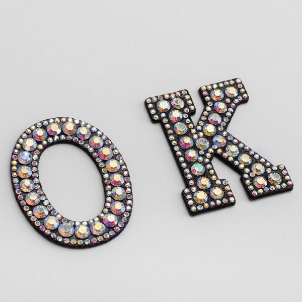 A Z 1pcs Rhinestone English Alphabet Letter Applique 3D Iron On letters Patch For Clothing Badge A-Z 1pcs Rhinestone English Alphabet Letter Applique 3D Iron On letters Patch For Clothing Badge Paste For Clothes Bag Shoes