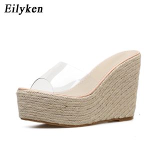 Eilyken 2019 New Summer PVC Jelly Sandals slippers Shoes Casual Sexy Wedges 11 5CM Women s Innrech Market.com