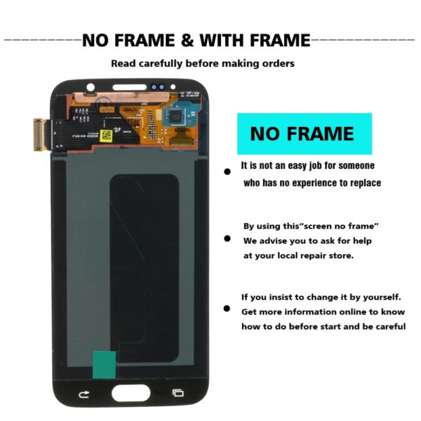 ORIGINAL 5 1 Super AMOLED Replacement LCD S6 for SAMSUNG GALAXY S6 G920 SM G920F G920F ORIGINAL 5.1'' Super AMOLED Replacement LCD S6 for SAMSUNG GALAXY S6 G920 SM-G920F G920F G920FD Touch Screen Digitizer Assembly