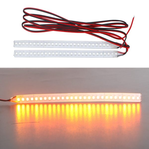 FORAUTO 1 Pair Car Rearview Mirror Indicator Lamp Streamer Strip Flowing Turn Signal Lamp Amber LED 4 FORAUTO 1 Pair Car Rearview Mirror Indicator Lamp Streamer Strip Flowing Turn Signal Lamp Amber LED Car Light Source 28 SMD