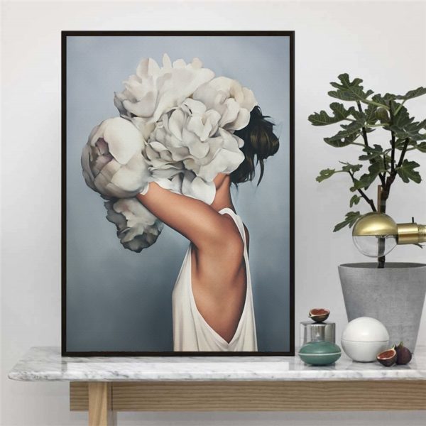 Abstract Flower Avatar Girl Canvas Painting Wall Painting Print Poster Wall Art Bedroom Living Room Modern 4 Abstract Flower Avatar Girl Canvas Painting Wall Painting Print Poster Wall Art Bedroom Living Room Modern Home Decoration