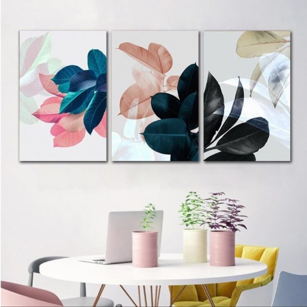 Colorful Leaves Wall Pictures for Living Room Home Decoration Nordic Plants Poster Wall Art Canvas Painting 1 Colorful Leaves Wall Pictures for Living Room Home Decoration Nordic Plants Poster Wall Art Canvas Painting Posters and Prints