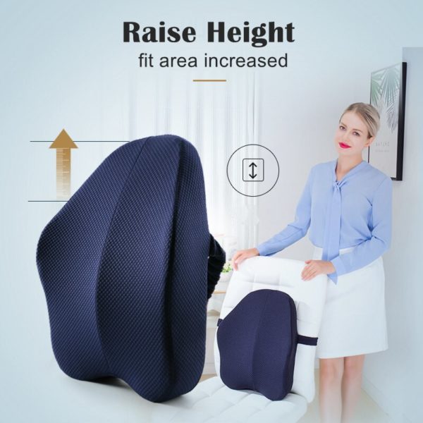 Memory Foam Lumbar Support Back Cushion Firm Pillow for Computer Office Chair Car Seat Recliner Lower 1 Memory Foam Lumbar Support Back Cushion Firm Pillow for Computer/Office Chair Car Seat Recliner Lower Back Pain Sciatica Relief
