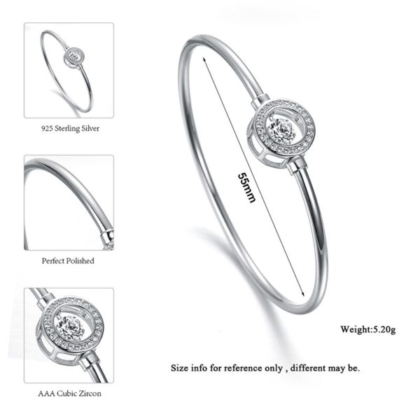 ORSA JEWELS Real 925 Sterling Silver Women Bracelets Bangles AAA Cubic Zircon Perfect Polished Fashion Women 1 ORSA JEWELS Real 925 Sterling Silver Women Bracelets&Bangles AAA Cubic Zircon Perfect Polished Fashion Women Bangle Jewelry SB11