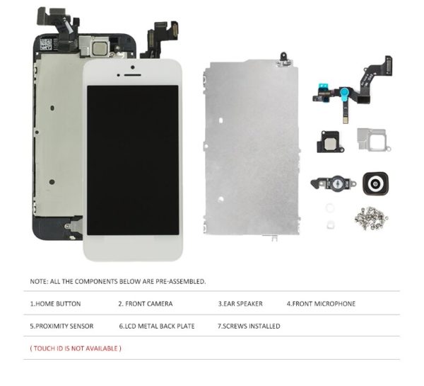 Full Set LCD Display for iPhone 5 5C 5S 5G LCD Screen Touch Digitizer Full Assembly 2 Full Set LCD Display for iPhone 5 5C 5S 5G LCD Screen Touch Digitizer Full Assembly LCD Replacement Pantalla+Home Button+Camera