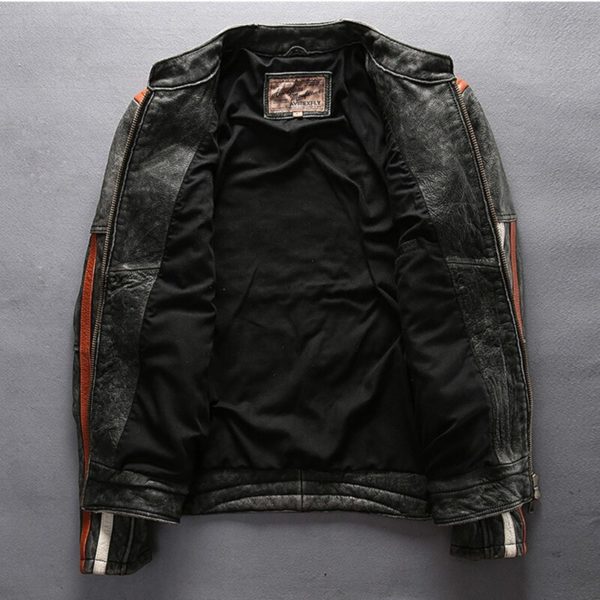 2019 Men Motorcycle Rider Jacket Genuine Leather Vintage Coat Stand Collar Embroidery Cowhide Leather Jacket DHL 2 2019 Men Motorcycle Rider Jacket Genuine Leather Vintage Coat Stand Collar Embroidery Cowhide Leather Jacket DHL Free Shipping
