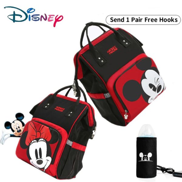 Disney Cute Minnie Mickey Red Diaper Bag Waterproof Baby Care Mummy Bag Maternity Backpack Large Nappy Disney Cute Minnie Mickey Red Diaper Bag Waterproof/Baby Care/Mummy Bag Maternity Backpack Large Nappy Bag Striped Bow Dot Smile